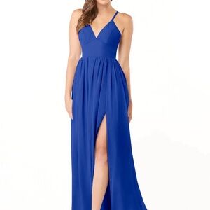 Azazie Royal Blue Maxi Dress